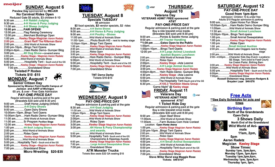 Don't Miss The 2023 Jackson County Fair | August 6-12, 2023 Don't Miss The 2023 Jackson County Fair | August 6-12, 2023